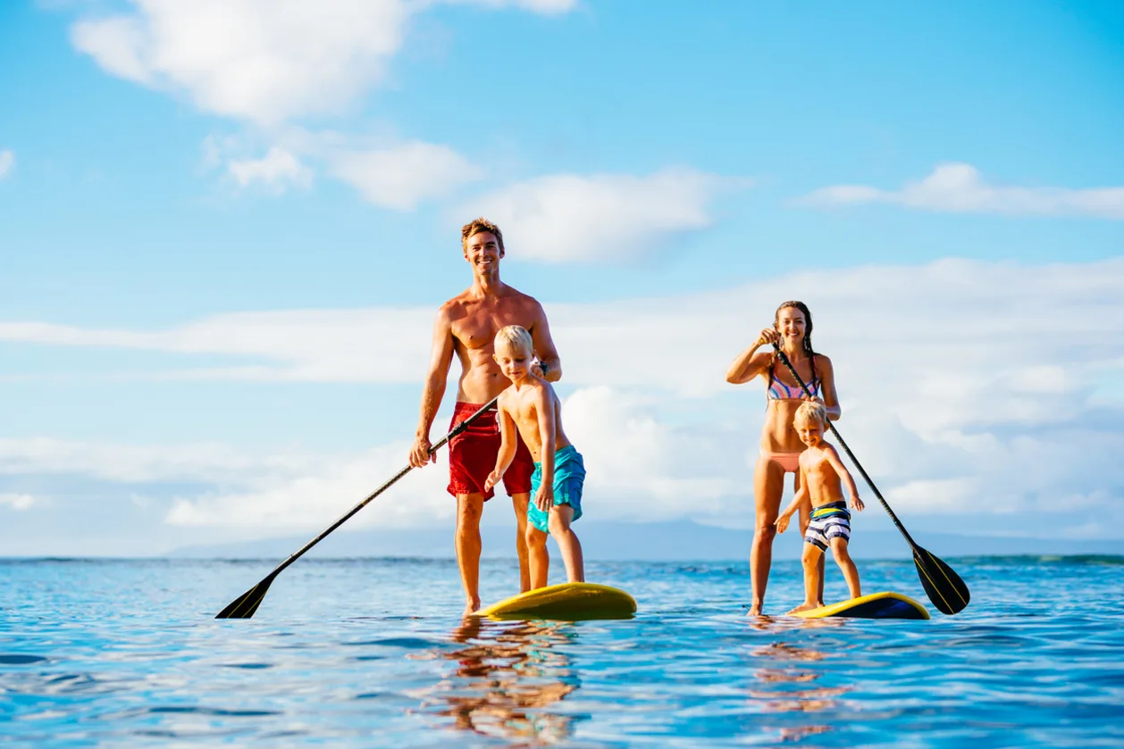 Family Fun, Stand Up Paddling Bodhi Surf + Yoga